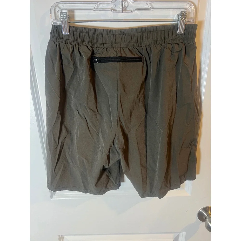 COOFANDY Mens Athletic Shorts Rear Zipper Pocket Brown‎ Size M
